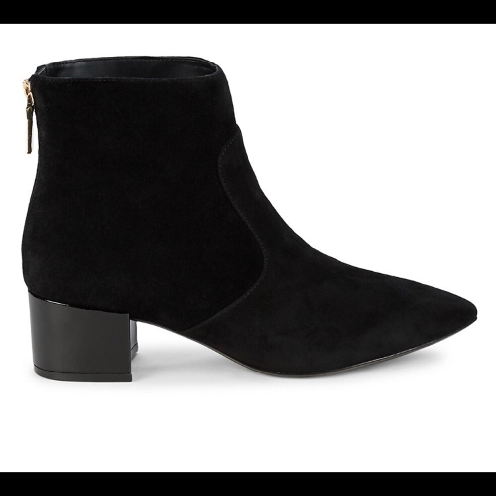 Suede Booties Black
